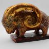 Golden Goat III- Lacquer artwork by artist Nguyen Tan Phat