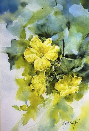 Golden Blossoms of Prosperity - Artist Dinh Duc