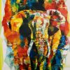 King of Elephant - Vietnamese Acrylic Painting by Artist Nguyen Thu Thuy