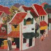 Hanoi Memoirs II - Vietnamese Lacquer Painting by Artist Le Khanh Hieu