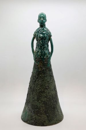 Lady 02 - Vietnamese Ceramic Artwork by Artist Nguyen Thu Thuy
