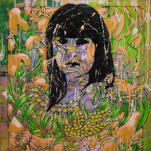 Lady in the garde, Vietnam Art Paintings