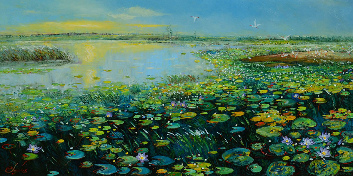 Landscape Paintings Nguyen Art, Famous Acrylic Landscape Artists