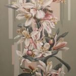 Aroma of Lemon Flower - Vietnamese Oil Painting by Artist Viet Huong