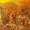 Tinkle II - Vietnamese Lacquer Painting by Artist Nguyen Hong Giang