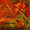 Lotus Fruit - Vietnamese Lacquer Painting by Artist Giap Van Tuan