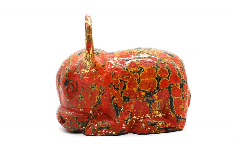 Little Buffalo I - Vietnamese Lacquer Artworks by Artist Nguyen Tan Phat