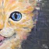 Little Cat I - Vietnamese Oil Painting by Artist Minh Chinh