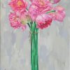Lotus 03 - Vietnamese Oil Paintings Flower by Artist Dinh Dong