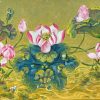 Lotus I - Vietnamese Oil Painting by Artist Le Ngoc Ly