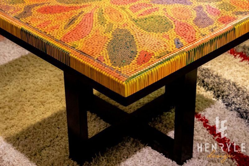 Lotus Pond Colored Pencil Coffee Table V 1