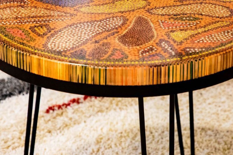 Lotus Pond Colored Pencil Coffee Table VI 4