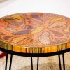 Lotus Pond Colored Pencil Coffee Table VI