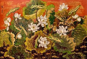 Golden Sunlight - Vietnamese Lacquer Paintings by Artist Tran Thieu Nam