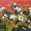 Waggle - Vietnamese Lacquer Paintings Flower by Artist Tran Thieu Nam