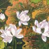 Buddha's Birthday - Vietnamese Lacquer Paintings Flowers by Artist Tran Thieu Nam