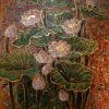 Lotus in Summer - Vietnamese Lacquer Painting by Artist Nguyen Minh Hai