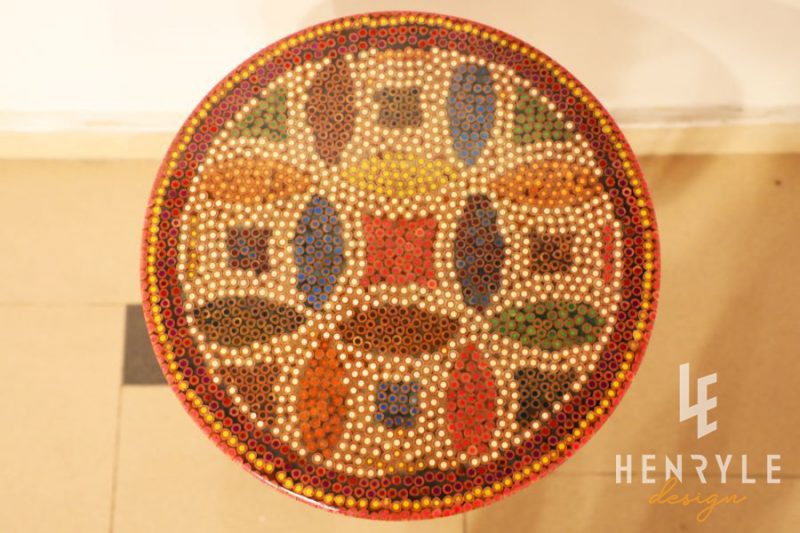 Lucky Coins Colored Pencil Coffee Table V 2