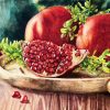 The Pomegranate's Blessing Watercolor Painting By Artist Thanh Ha