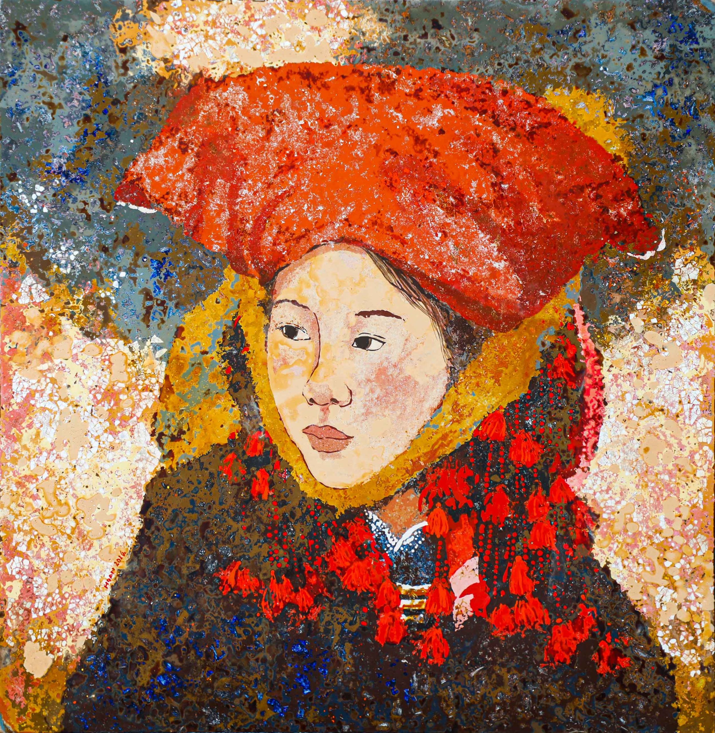 Misty Veil - Lacquer Painting by Artist Hoang Hoan