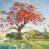 March - Vietnamese Oil Painting by Artist Dang Dinh Ngo