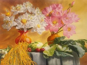 Summer Clouds - Watercolour Painting By Artist Nguyen Dinh Lam