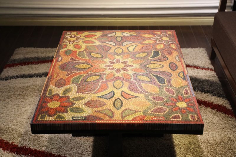 Melody of the Mother Nature Colored-Pencil Coffee Table