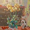 Meow Meow - Vietnamese Oil Painting by Artist Khong Do Duy