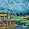 Moc Chau's Sunlight - Vietnamese Oil Painting by Artist Minh Chinh