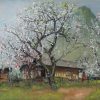 Moc Chau on Winter Day - Vietnamese Oil Painting by Artist Lam Duc Manh