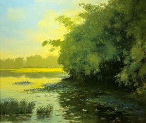 Morning - Vietnamese Oil Painting by Artist Dang Dinh Ngo