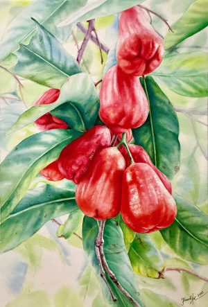 Season of Sweet Fruits - Watercolor Painting By Artist Thanh Ha