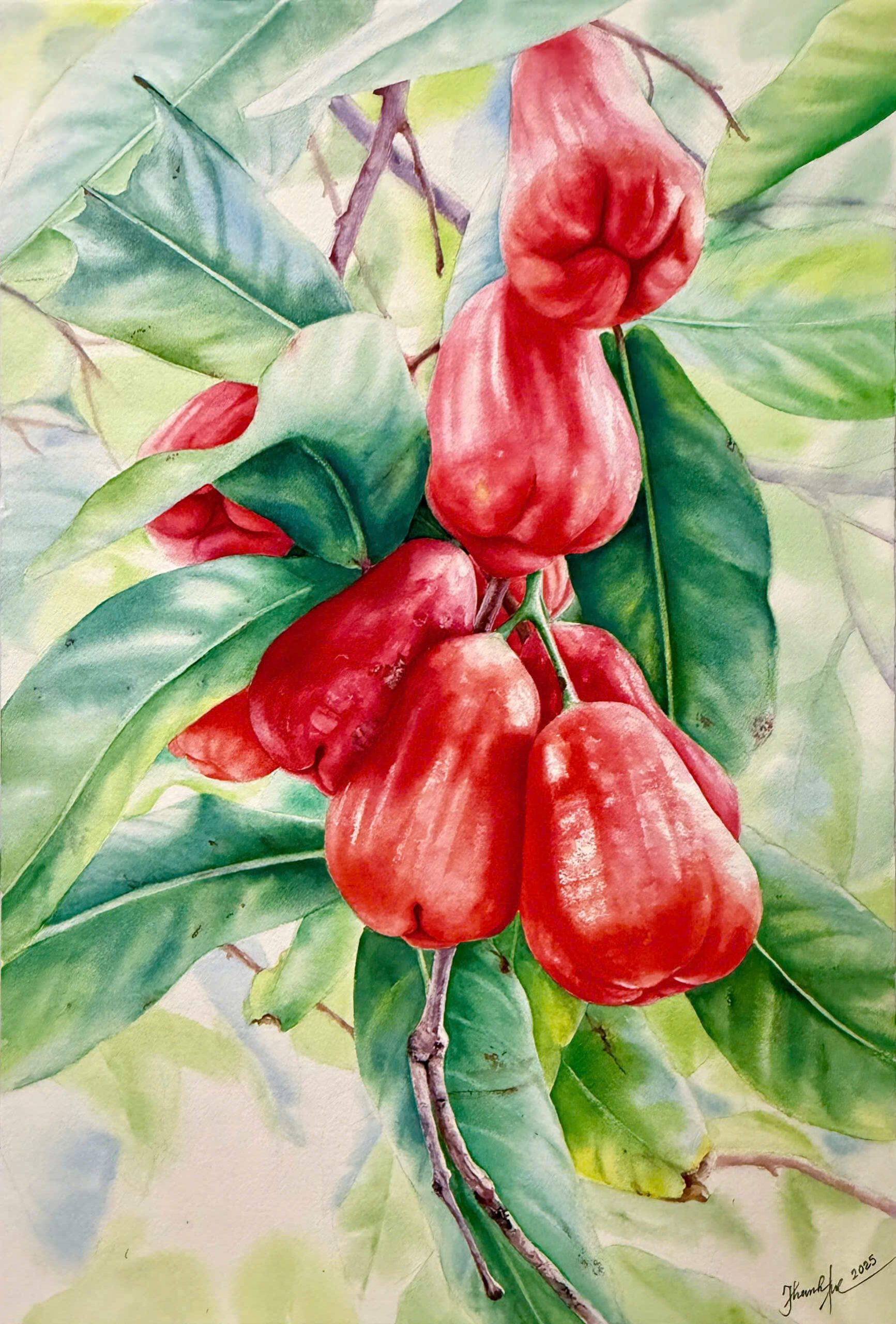 Season of Sweet Fruits - Watercolor Painting By Artist Thanh Ha