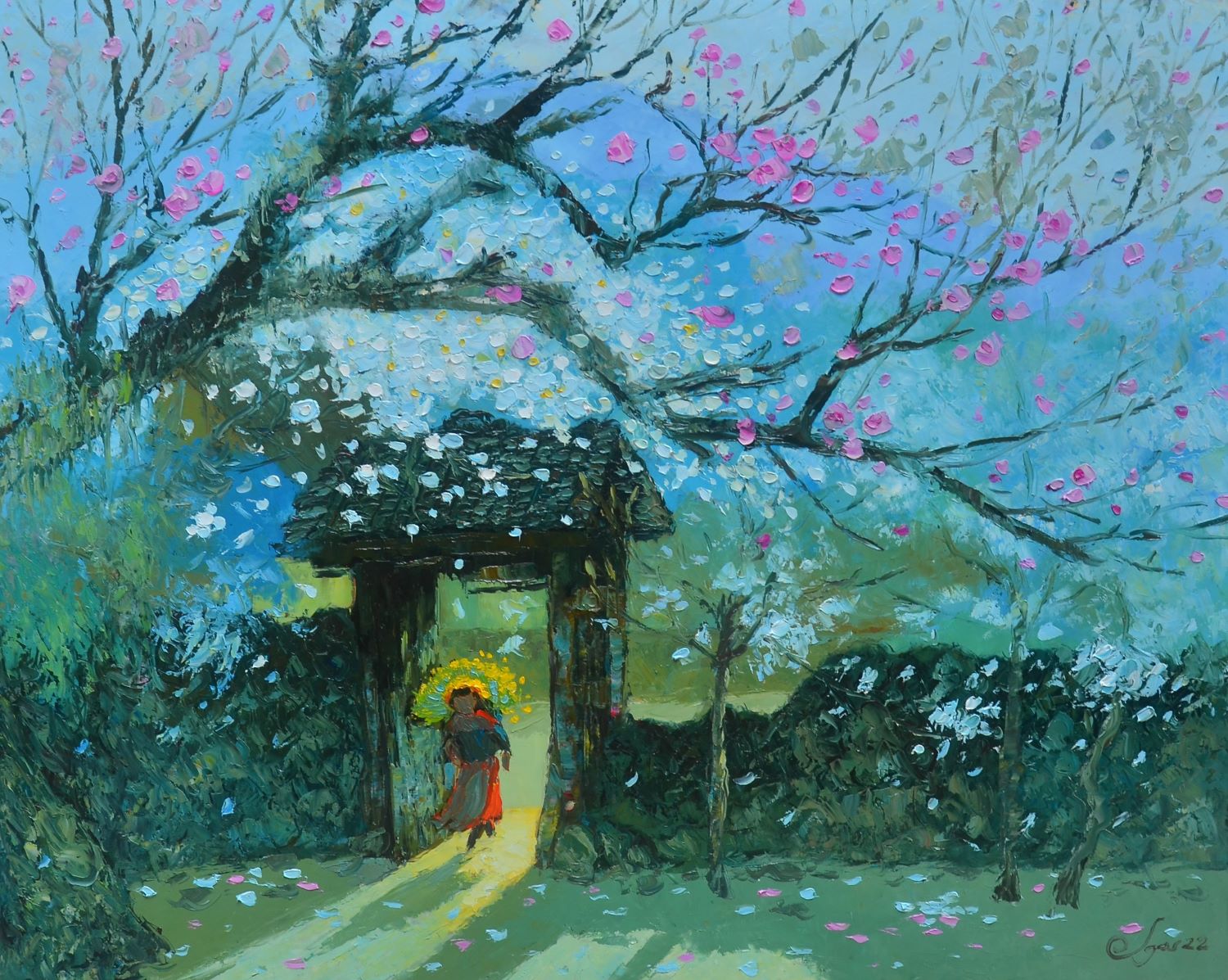 My Spring - Vietnamese Oil Painting by Artist Dang Dinh Ngo