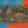 Bodhi Mind Vietnamese Lacquer painting by artist Nguyen Van Nghia
