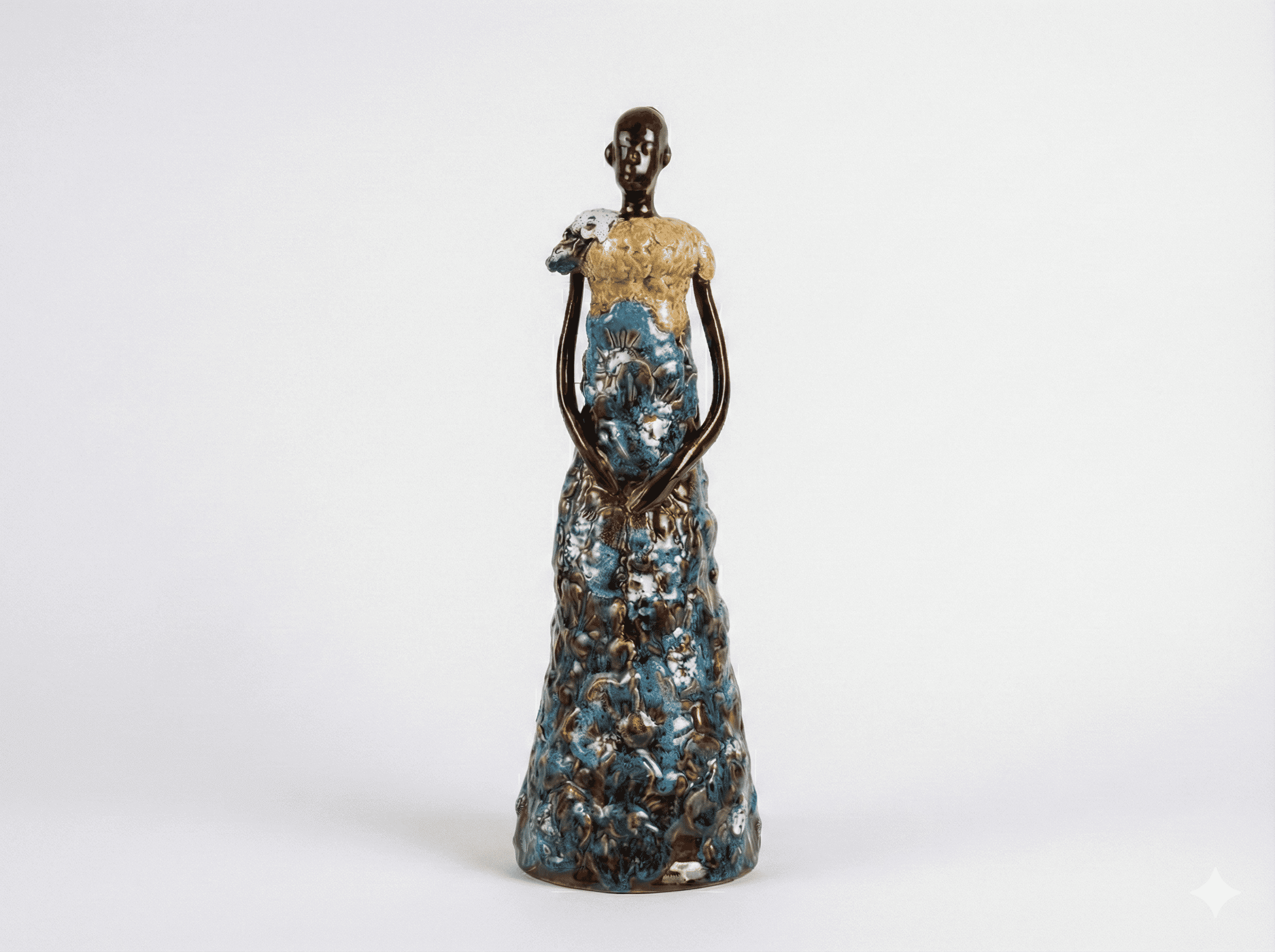 Lady 04 - Vietnamese Ceramic Artwork by Artist Nguyen Thu Thuy