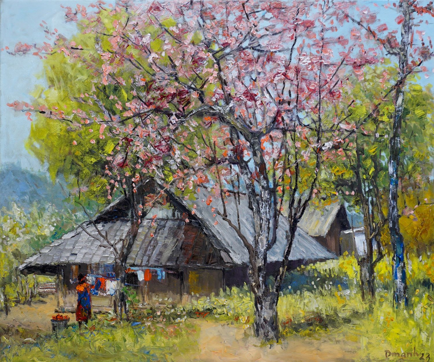 New Sunlight - Vietnamese Oil Painting by Artist Lam Duc Manh