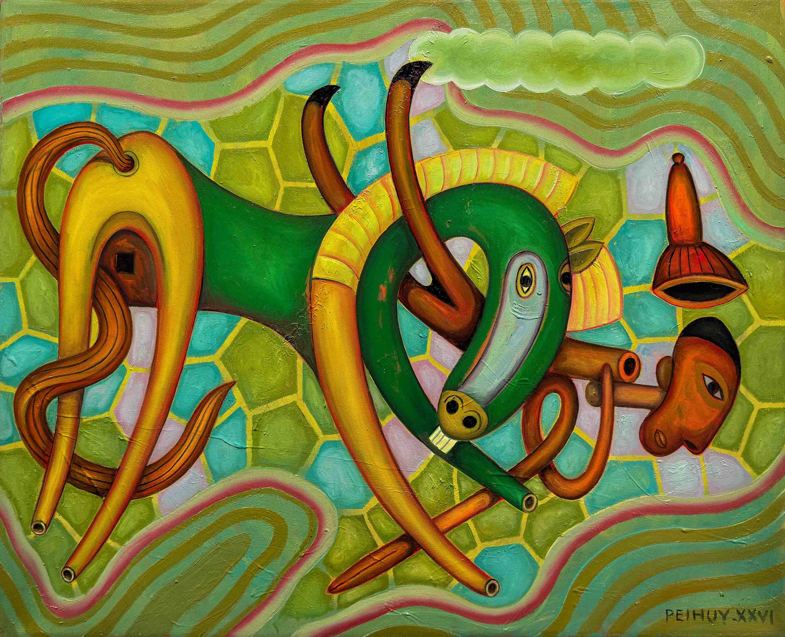 Fallen Horse - Oil Painting by Artist Ha Huy Hiep