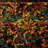 Improvisation of DongHo folk painting 2 - Vietnamese Lacquer Painting by Artist Trieu Khac Tien