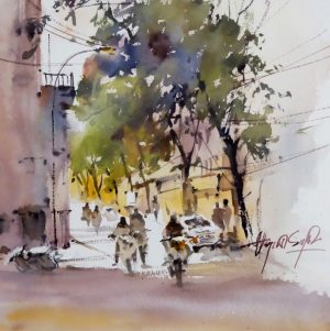 Passerby in the Street - Artist Dinh Duc