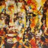 Faces 14 Vietnamese Acrylic Painting by Artist Nguyen Thu Thuy