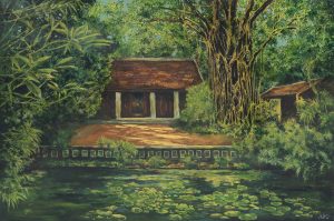 Where Time Settles - Lacquer Painting by Artist Dau Quang Anh