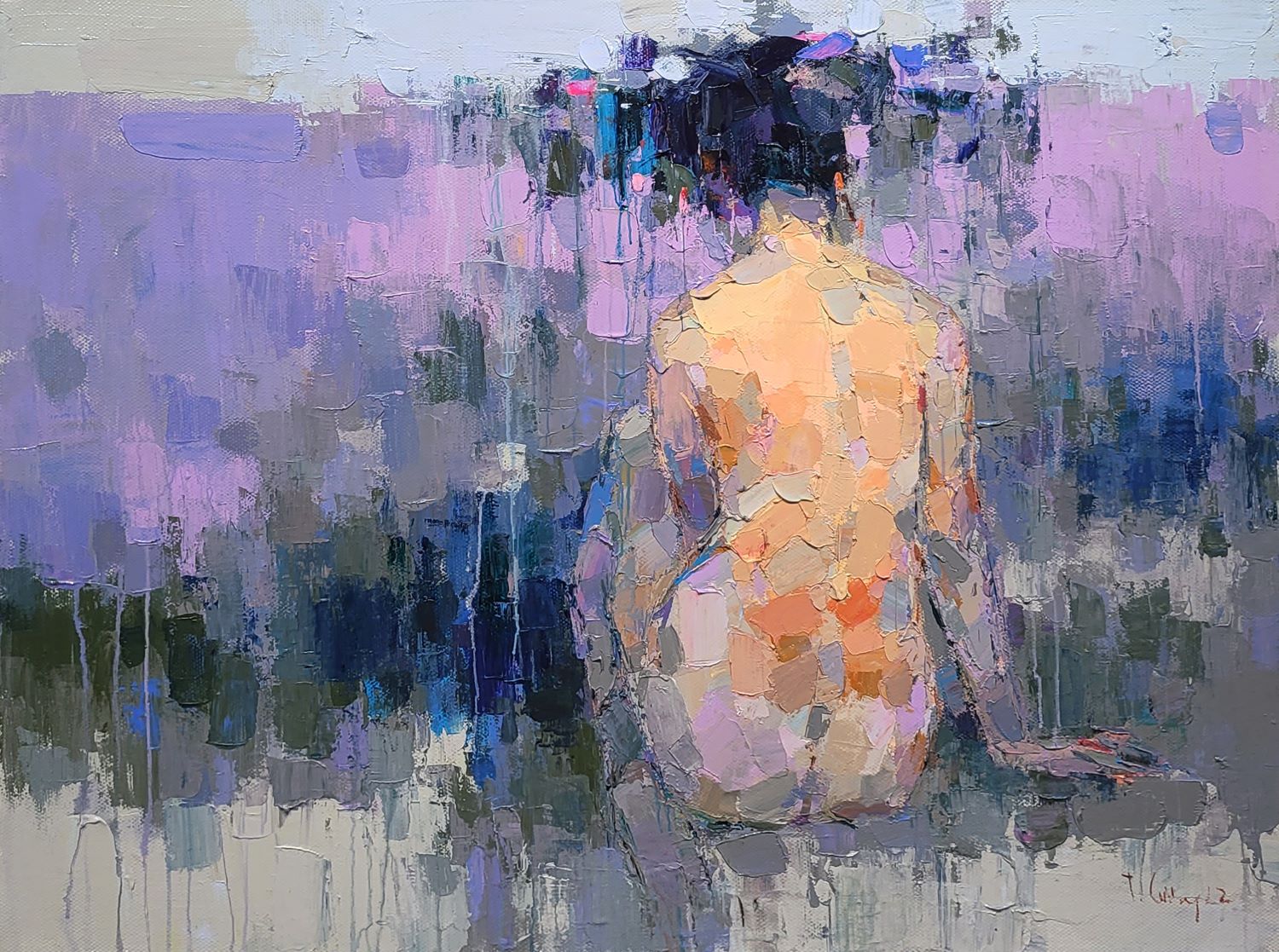 Nude 37 - Vietnamese Oil Painting by Artist Danh Cuong