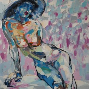Nude II - Vietnamese Oil Painting by Artist Dinh Dong