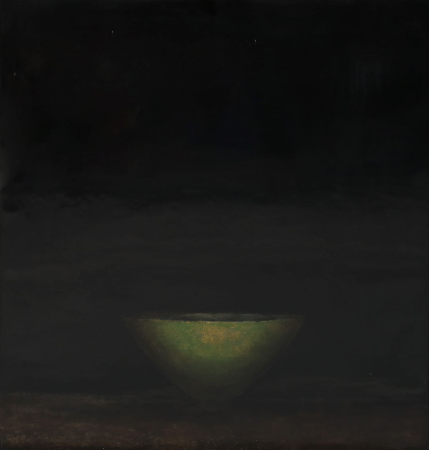 Old Bowl 32 - Vietnamese Lacquer Painting Still Life by Artist Nguyen Tuan Cuong