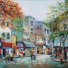 Old Street - Vietnamese Oil Painting by Artist Giap Van Tuan