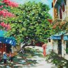 Old Street in the Summer II - Vietnamese Oil Painting by Artist Dau Quang Anh