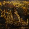 One Pillar Pagoda - Vietnamese Lacquer Painting by Artist Giap Van Tuan