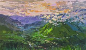 Over the Pass - Vietnamese Oil Paintings by Artist Pham Hoang Minh