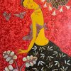 Past Curve XIX - Vietnamese Lacquer Paintings by Artist Nguyen Duc Huy